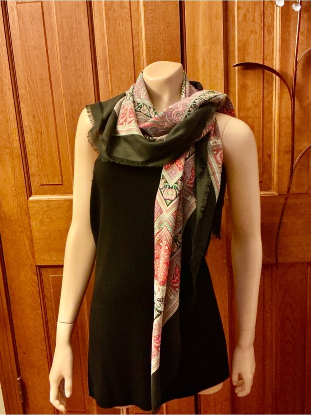 Large square versatile colorful scarf